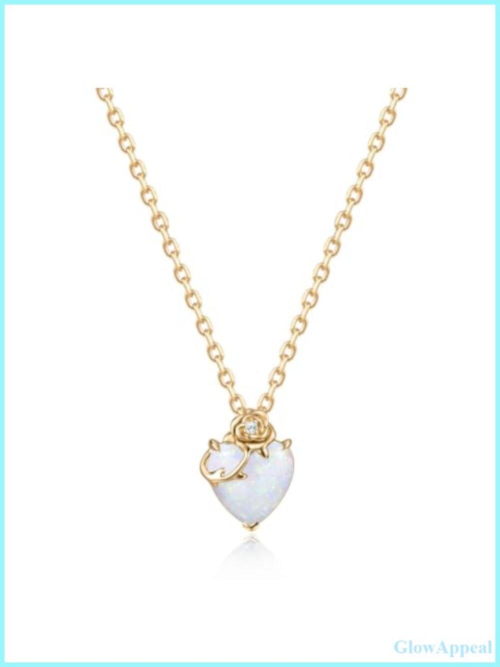 14K Solid Gold Rose Birthstone Pendant Necklace Sterling Silver Chain